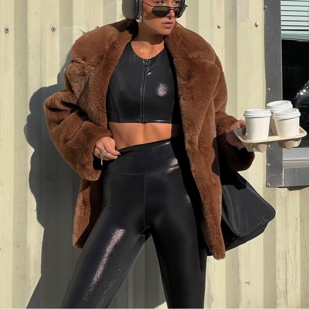 WeWoreWhat High Rise Leather Look Legging